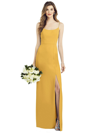 After Six Scoop Neck Crepe Gown In Yellow