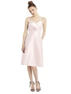 Alfred Sung Fit & Flare Satin Twill Cocktail Dress In Pink