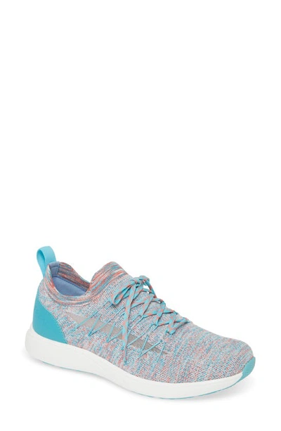 Traq By Alegria Synq Knit Sneaker In Aquamarine Leather