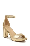 Naturalizer Joy Ankle Strap Sandal In Dark Gold