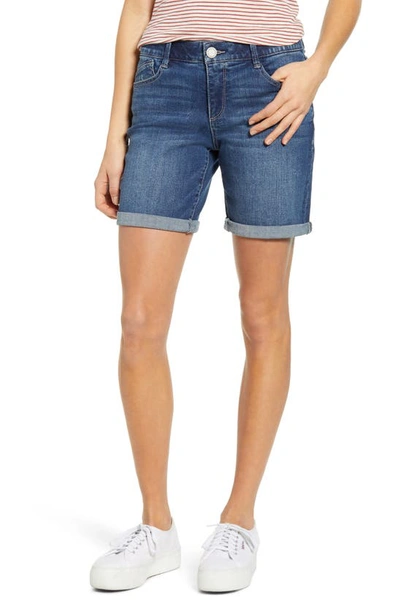 Wit & Wisdom Ab-solution Denim Shorts In Bl-blue