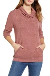 Loveappella Cross Neck Seamed Pullover In Rose