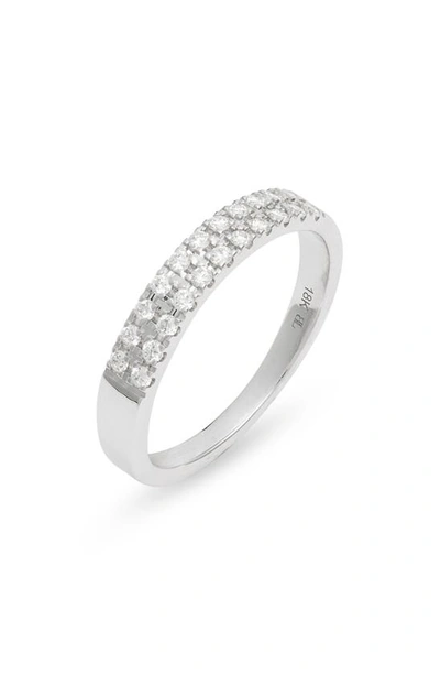 Bony Levy Audrey Double Row Diamond Stacking Band Ring In White Gold/ Diamond