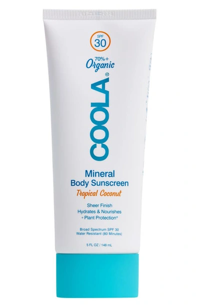 Coolar Coola Suncare Mineral Body Sunscreen Tropical Coconut Spf 30, 3.4 oz
