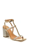 Sarto By Franco Sarto Vix T-strap Sandal In Gold Leather