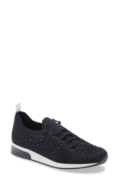 Ara Lyssa Sneaker In Navy Fabric