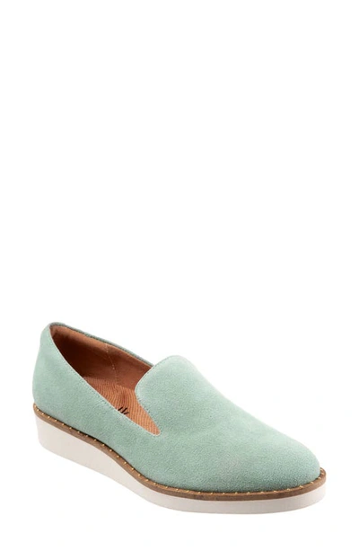 Softwalkr Westport Loafer In Sea Foam Green Faux Leather