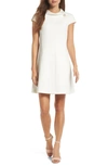 Harper Rose Stand Collar A-line Dress In Ivory