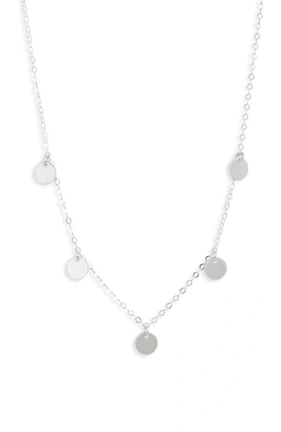 Set & Stones Quinn Disc Choker Necklace In Silver