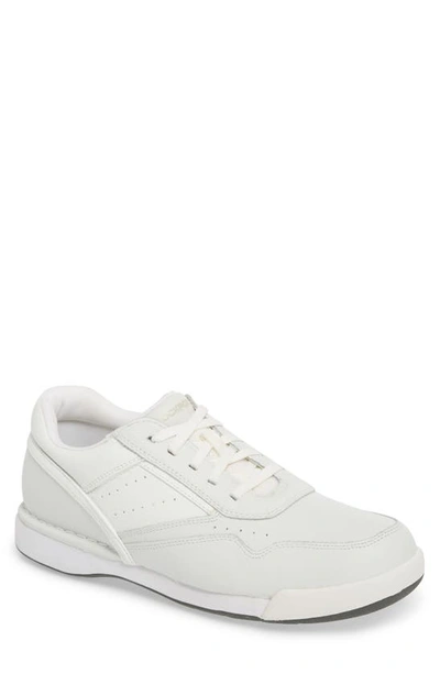 Rockport M7100 Prowalker Mens Leather Solid Walking Shoes In White