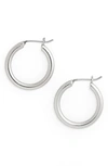 Halogenr Small Endless Hoop Earrings In Rhodium