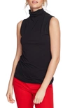 Court & Rowe Sleeveless Turtleneck Top In Rich Black