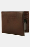 Bosca Leather Bifold Wallet In Dark Brown