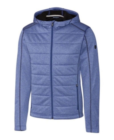 Cutter & Buck Altitude Weathertec Hooded Jacket In Blue