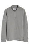 Cutter & Buck Coastal Ribbed Half Zip Pullover In Polished Heather