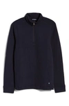 Cutter & Buck Coastal Ribbed Half Zip Pullover In Liberty Navy