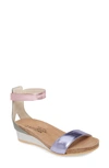 Naot 'pixie' Sandal In Purple/ Pink Mirror Leather