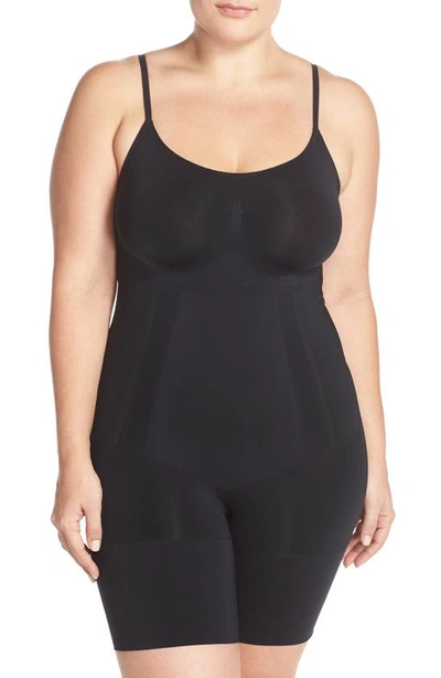 Spanxr Oncore Mid-thigh Bodysuit In Very Black