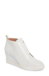 Linea Paolo Felicia Wedge Sneaker In White Leather