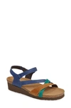 Naot 'sophia' Sandal In Blue/ Brown Nubuck Leather
