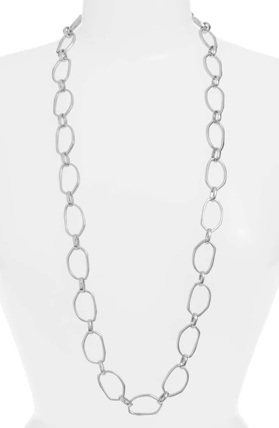 Karine Sultan Long Chain Necklace In Silver