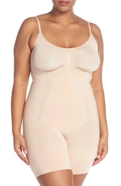 Spanxr Oncore Mid-thigh Bodysuit In Soft Nude