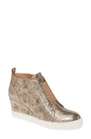 Linea Paolo Felicia Iii Wedge Sneaker In Gold Leather