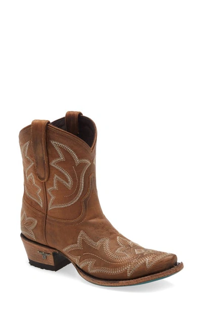 Lane Boots Saratoga Western Boot In Tan Leather
