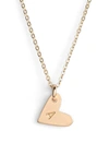 Nashelle 14k-gold Fill Initial Mini Heart Pendant Necklace In Gold/ A