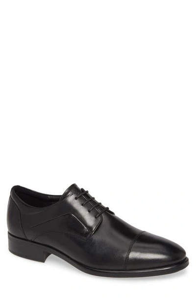 Ecco City Tray Cap Toe Derby In Black