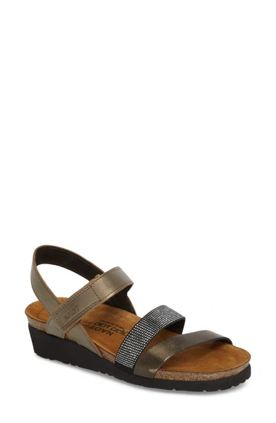Naot 'krista' Sandal In Pewter Leather