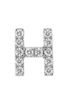 Bony Levy Single Initial Earring In White Gold/ H