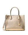Michael Michael Kors Studio Mercer Convertible Large Leather Tote In Pale Gold/gold