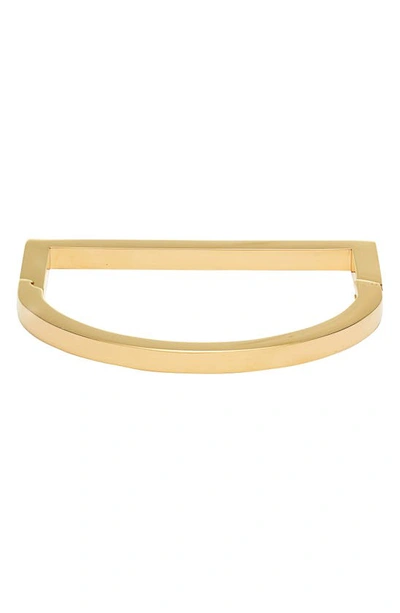 Knotty D-shaped Bracelet In Gold