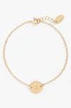 Nashelle Initial Mini Disc Bracelet In 14k Gold Fill J