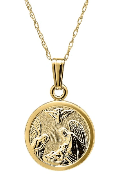 Mignonette Babies' 14k Gold Guardian Angel Pendant Necklace