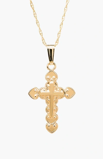 Mignonette Kids' 14k Gold Cross Necklace