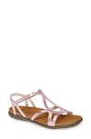Naot Dorith Sandal In Pink Mirror Leather