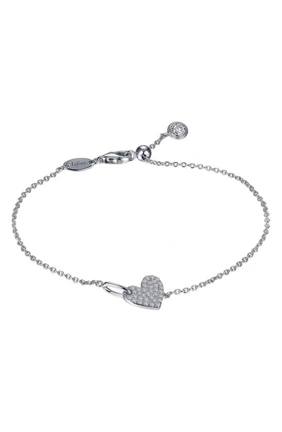 Lafonn Pave Heart Bracelet In Silver/clear