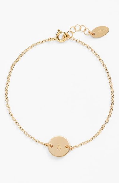 Nashelle Initial Mini Disc Bracelet In 14k Gold Fill A