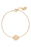 Nashelle Initial Mini Disc Bracelet In 14k Gold Fill B