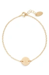 Nashelle Initial Mini Disc Bracelet In 14k Gold Fill L