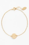 Nashelle Initial Mini Disc Bracelet In 14k Gold Fill Q