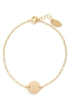 Nashelle Initial Mini Disc Bracelet In 14k Gold Fill G