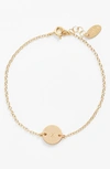 Nashelle Initial Mini Disc Bracelet In 14k Gold Fill X