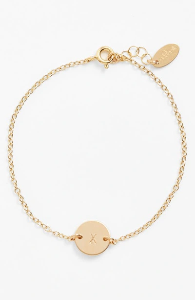 Nashelle Initial Mini Disc Bracelet In 14k Gold Fill X