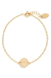 Nashelle Initial Mini Disc Bracelet In 14k Gold Fill P