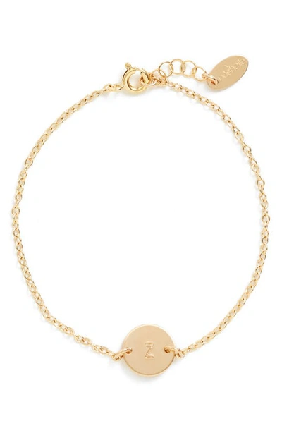 Nashelle Initial Mini Disc Bracelet In 14k Gold Fill Z