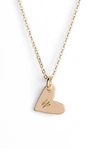 Nashelle 14k-gold Fill Initial Mini Heart Pendant Necklace In Gold/ W