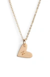 Nashelle 14k-gold Fill Initial Mini Heart Pendant Necklace In Gold/ N